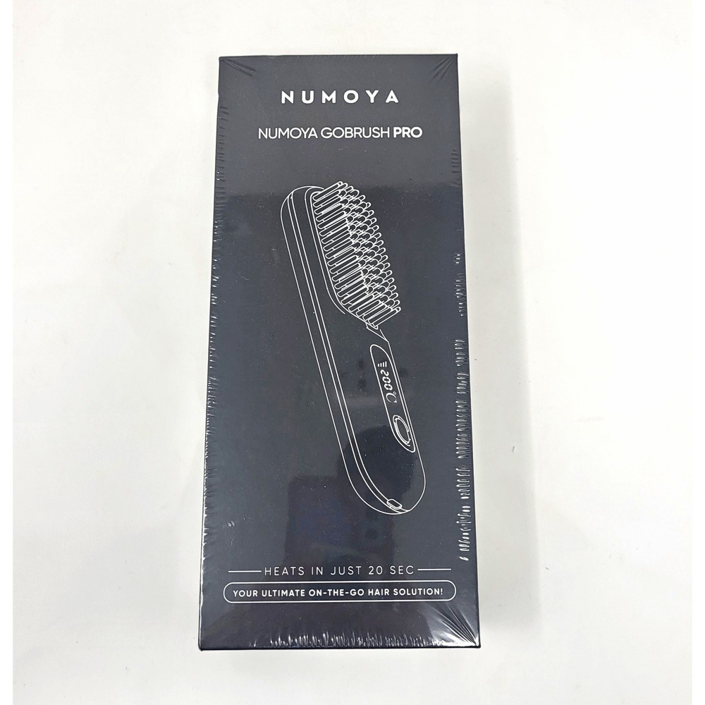 Numoya GoBrush Pro Cordless Straightening Brush 3 Heat Settings 200°C Black